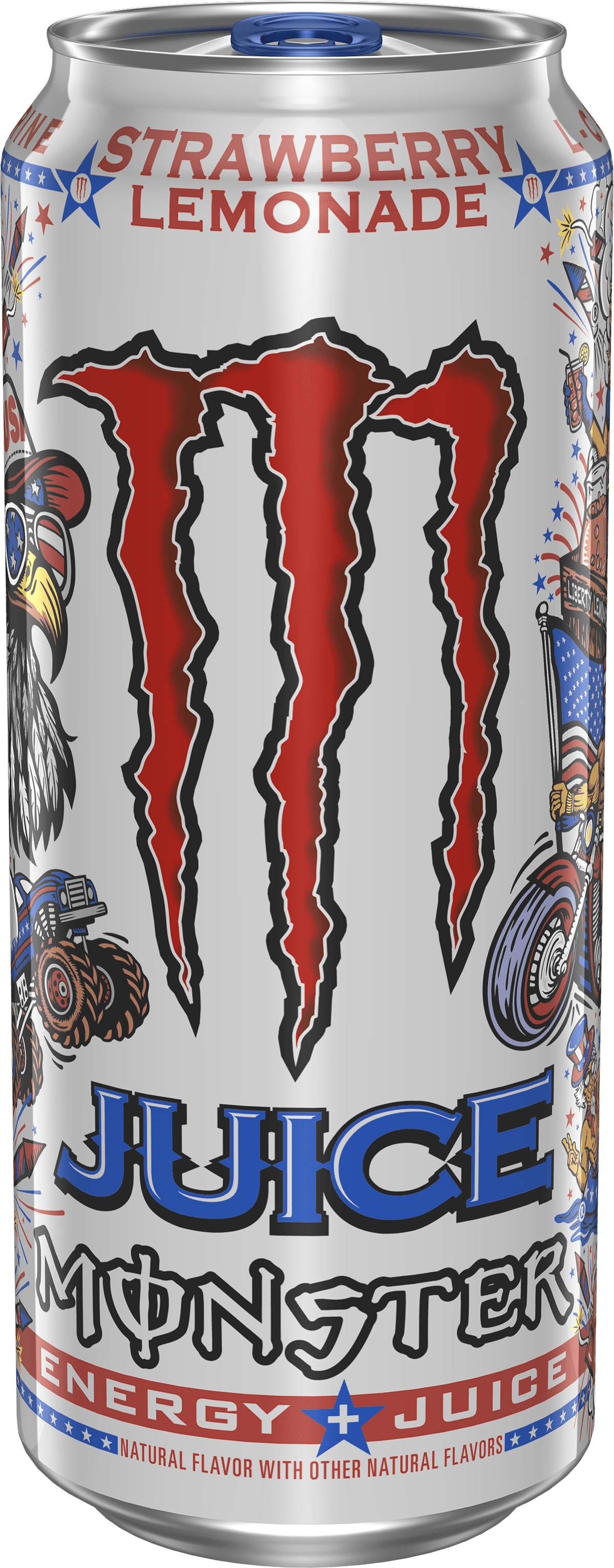 Monster Strawberry lemonade juice packaging